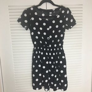🇺🇸H&M poka dot dress 4 black and white